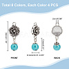   Glass Pearl & ABS Plastic Imitation Pearl Round Pendants and Tibetan Style Findings FIND-PH0008-86-2