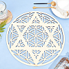 Laser Cut Wooden Cup Mat WOOD-WH0015-25-4