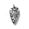 925 Sterling Silver Pendants with Jump Rings STER-R001-03S-03-1