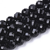 Natural Black Tourmaline Beads Strands G-S345-4mm-002-1
