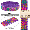 7M Flat Ethnic Style Polyester Ribbon OCOR-WH0046-74C-2