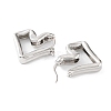 Heart Rack Plating Brass Hoop Earrings for Women KK-Z038-21P-2