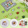 100Pcs 10 Colors Polyester European Beads FIND-SC0020-91-6