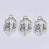 Tibetan Style Alloy Pendants X-TIBE-R316-058AS-RS-1