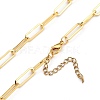 Brass Pendant Necklaces & Paperclip Chain Necklaces Sets NJEW-JN03022-11
