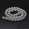 Electroplated Natural Quartz Crystal Beads Strands G-K285-09-8mm-02-2