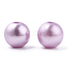 Spray Painted ABS Plastic Imitation Pearl Beads OACR-T015-05B-12-2
