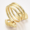 Brass Cuff Rings RJEW-S044-054-4