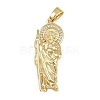 Brass Micro Pave Cubic Zirconia Pendants KK-D409-49G-01-1