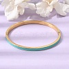 304 Stainless Steel Enamel Hinged Cuff Bangles for Women SA-CBAC920-15G-01A-1