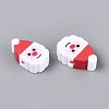 Christmas Theme Handmade Polymer Clay Beads CLAY-M005-11-2