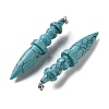 Dyed Synthetic Turquoise Big Pendants G-H338-03P-06-2