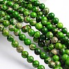 Dyed Natural Imperial Jasper Round Bead Strands G-M274-02-8mm-1