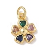 Brass Micro Pave Cubic Zirconia Pendants KK-L268-031G-05-1