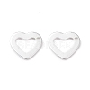 304 Stainless Steel Open Heart Charms STAS-L234-087S-2