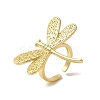 Rack Plating Brass Cuff Rings for Women RJEW-G325-04D-G-1