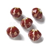 Vintage Porcelain Pumpkin Beads PORC-L080-A06-1