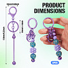 5Pcs Alloy and Brass Bar Beadable Keychain for Jewelry Making DIY Crafts DIY-SW0001-15C-2