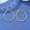 Tarnish Resistant 304 Stainless Steel Hoop Earrings EJEW-F105-10P-1