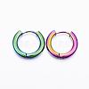 Ion Plating(IP) 304 Stainless Steel Huggie Hoop Earrings EJEW-F111-16mm-Y-1