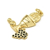 Rack Plating Brass Enamel Pendants KK-U029-14G-2