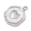 Natural White Shell Pendants STAS-D385-01C-P-2
