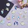 32Pcs 8 Style Alloy Enamel Pendants ENAM-SZ0002-96-3