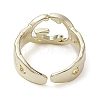 Rack Plating Brass Open Cuff Rings RJEW-K257-09G-3