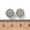 Brass Micro Pave Clear Cubic Zirconia Beads KK-D228-05P-2