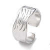 304 Stainless Steel Wave Open Cuff Rings RJEW-D006-07P-1