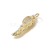 Brass Micro Pave Clear Cubic Zirconia Pendants KK-C262-22G-2