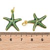 Brass Enamel Pendants KK-CBACBC6-05G-4