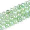 Anti-Tarnish Electroplate Glass Beads Strands GLAA-N064-8mm-09-1