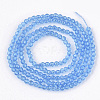 Electroplate Transparent Glass Beads Strands EGLA-N002-03E-2