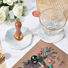 2Pcs 2 Styles Marble Pattern Porcelain Cup Coasters AJEW-CP0009-18A-3