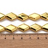 Electroplate Glass Beads Strands EGLA-H109-11F-4