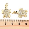 Brass Pave Clear Cubic Zirconia Pendants KK-U009-12M-G-3