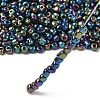 6/0 Electroplated Iris Round Glass Seed Beads X-SEED-A009-4mm-605-3
