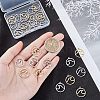 40Pcs 2 Colors Stainless Steel Pendants STAS-UN0028-48-2