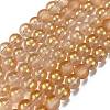 Frosted Transparent Glass Bead Strands GLAA-P065-6mm-02-2