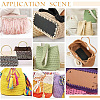 5Pcs 5 Colors Oval PU Leather Knitting Crochet Bags Nail Bottom Shaper Pad PURS-PH0001-21-6