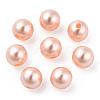 Spray Painted ABS Plastic Imitation Pearl Beads OACR-T015-05B-19-3