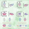 100Pcs 10 Style Two Tone Transparent Spray Painted Glass Pendants GLAA-SC0002-15-2