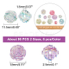 96Pcs 2 Style Transparent Acrylic Beads TACR-AR0001-06-5