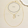 304 Stainless Steel Hollow Cloud Pendant Double Layer Necklaces for Women AM4395-2
