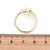Brass Micro Pave Cubic Zirconia Cuff Rings for Women RJEW-L334-04G-5