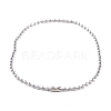 Non-Tarnish 304 Stainless Steel Ball Chain Necklaces for Women NJEW-G135-01D-P-1