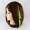 Dyed Feather Iron Snap Hair Clips PHAR-R117-04-2