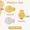 40Pcs 2 Colors Alloy Beads FIND-YW0010-41-3