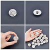 20Pcs 2 Colors 1-Hole ABS Plastic Shank Buttons BUTT-HY0001-06-5
